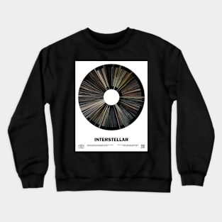 minimal_Interstellar Warp Barcode Movie Crewneck Sweatshirt